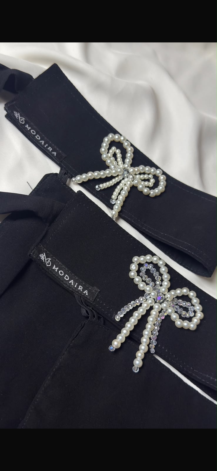 Double Bow Beaded Saudi Naqab