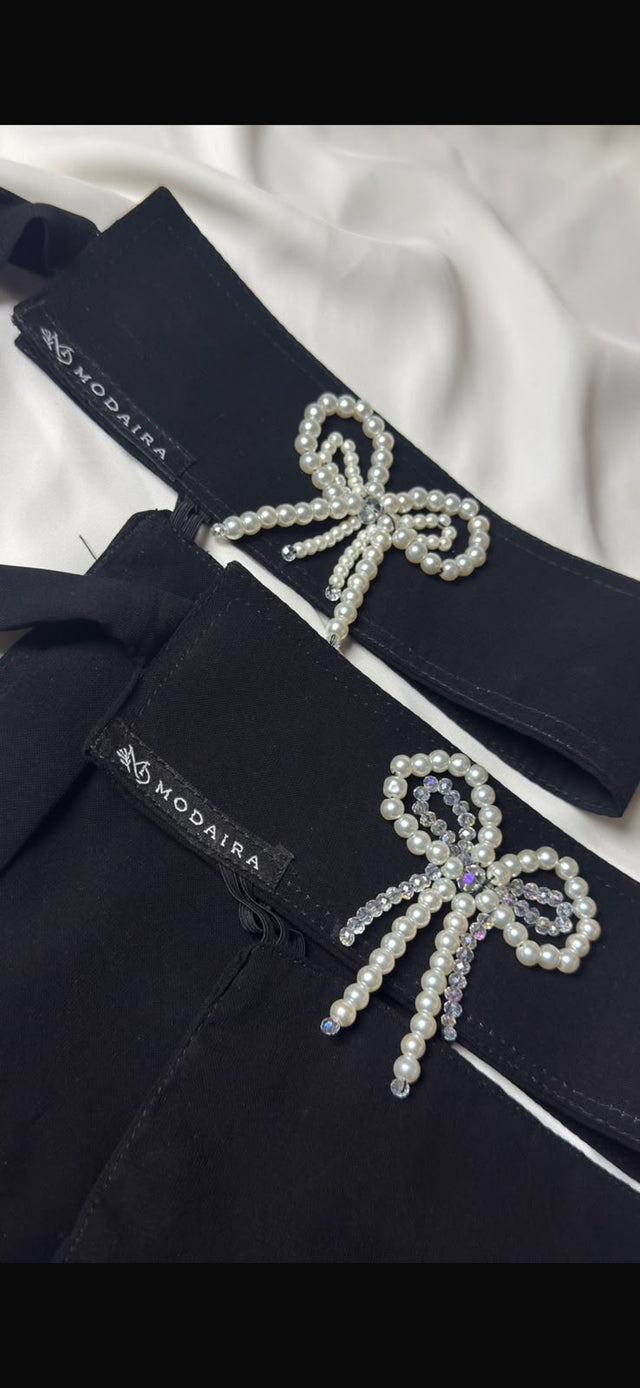 Double Bow Beaded Saudi Naqab