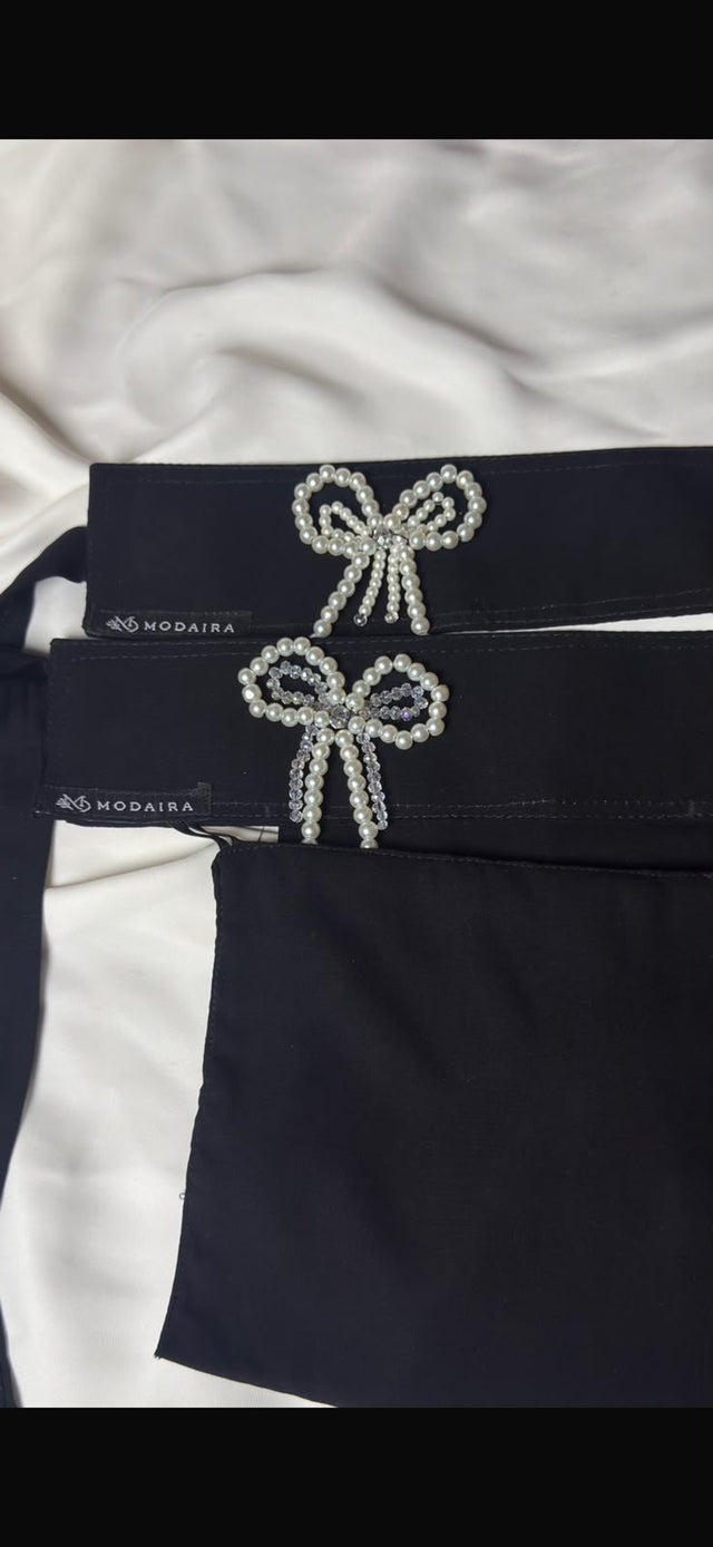 Double Bow Beaded Saudi Naqab
